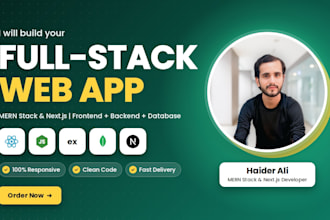 develop a full stack web application using mern stack or next js