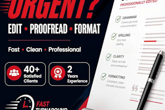 professionally edit and proofread documents