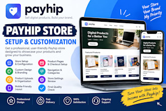 create and customize your payhip store or website