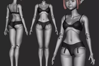 3dparametric mannequin,sculpt bjd doll,watertight,digital anatomy,stl,3dp avatar