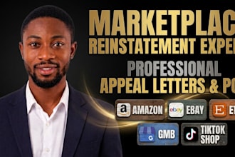 write a professional marketplace appeal letter for shop reinstatement