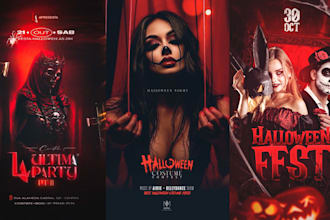 do motion flyer, food, winter, club, halloween, dj, club, party, event flyer