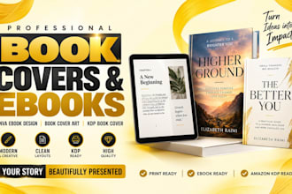 create canva ebook design, no ai book cover art and amazon kdp book cover design
