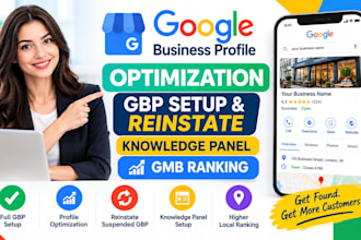 gbp optimization google my business setup reinstate knowledgepanel gmb ranking
