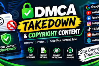 submit dmca takedown notices for facebook tiktok google onlyfans etc