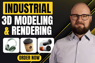 do 3d product modeling, 3d cad design, 3d rendering and industrial design