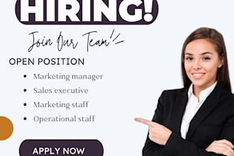 a professional hiring flyer, recruitment post or job vacancy flyer
