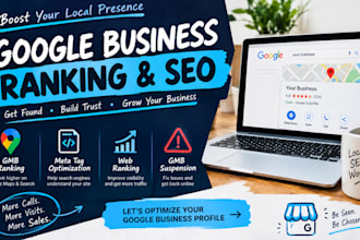 improve gmb ranking, fix gmb suspension and boost site traffic
