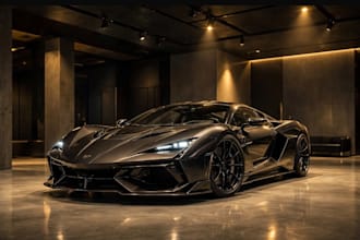 edit car showroom photos with luxury interior design