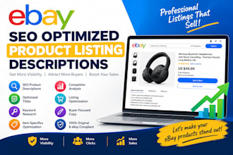 create SEO optimized ebay product listing descriptions