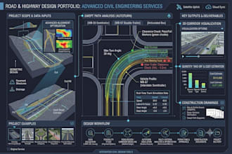 do corridor modeling earthwork calculations and  autoturn swept path analysis