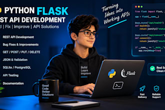 build or fix a small python flask rest API