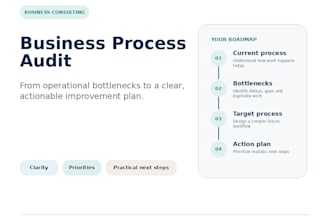 audit your business processes and create an improvement plan