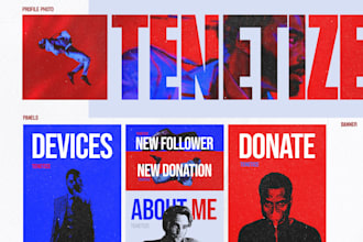 design a unique twitch profile banner and panels