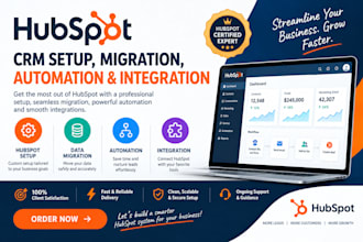 do hubspot crm setup, migration, automation and integration