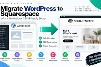migrate wordpress to squarespace with a professional SEO friendly setup