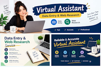 be your virtual assistant for data entry and web research