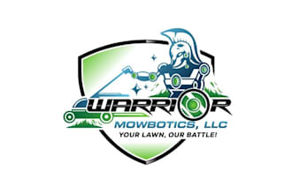 design custom robotic lawn care company logo