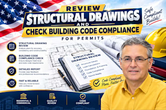 review structural drawings and check building code compliance for permits