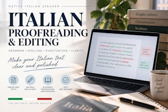proofread and edit your italian text