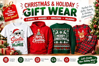 create unique christmas and holiday apparel for gifts