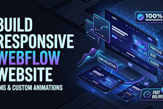 build a responsive webflow website with cms and animations