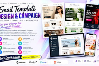 design newsletter email template campaign mailchmp marketing canva magazine html