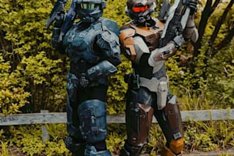 design custom 3d wearable game anime character props, armor cosplay for 3d print