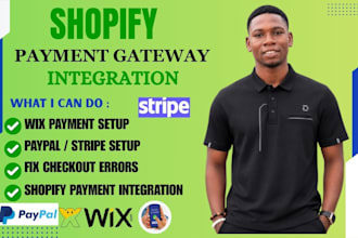 fix shopify and wix payment gateway integratio paypal stripe and checkout errors