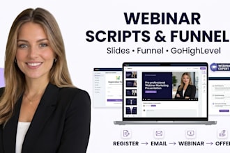 write perfect webinar script design webinar funnel and slides gohighlevel expert