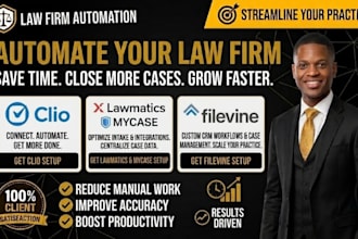 setup clio filevine lawmatics mycase crm workflow and legal automation