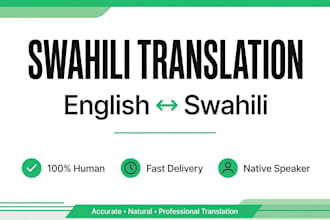 accurately translate english to swahili and swahili to english