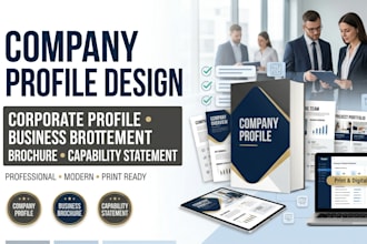 design company profile, business brochure and investor presentation