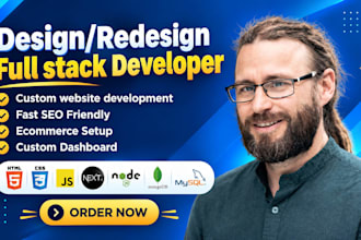 build rebuild custom website development full stack front end back end developer