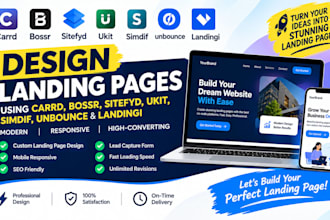 design carrd bossr sitefyd ukit simdif unbounce landingi website landing page