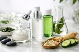 develop natural face scrub, face wash, serum, moisturizer, skincare formulation