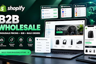 setup shopify wholesale b2b store with wholesale pricing and b2b features