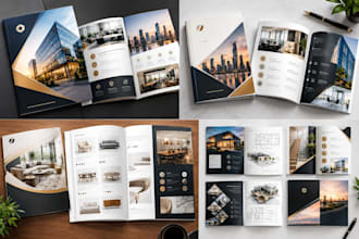 create a modern business brochure, company profile and product catalog