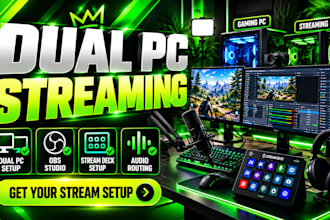 setup dual PC streaming with obs and elgato stream deck and fix audio routing