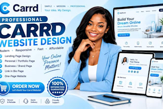 design a carrd website,carrd landing page or redesign