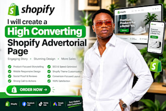 create a high converting shopify advertorial landing page