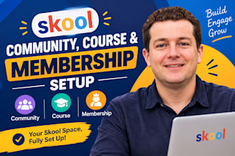 set up your skool community, course and membership