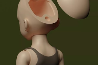 detailed bjd,skin texture,abs,feminine,masculine bjd,smooth doll,toy,pets sculpt
