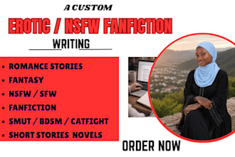 write romance, fantasy, erotica story, nsfw fanfiction, bdsm short story