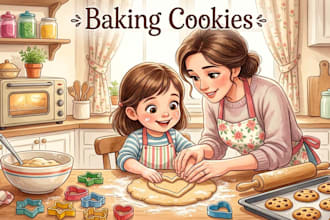 children story book illustration, christian children story book illustration