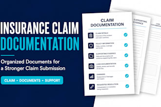 prepare a professional insurance claim documentation package