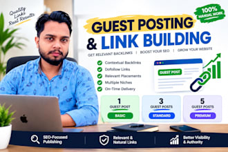 provide quality guest post backlinks and link building