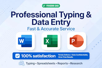 do typing work make assignments presentations and helpful notes