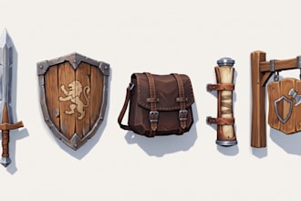 low poly 3d game props, 3d game assets, stylized objects for unity unreal engine