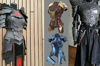 design wearable armor 3d cosplay creation, cosplay armor, shied cosplay model